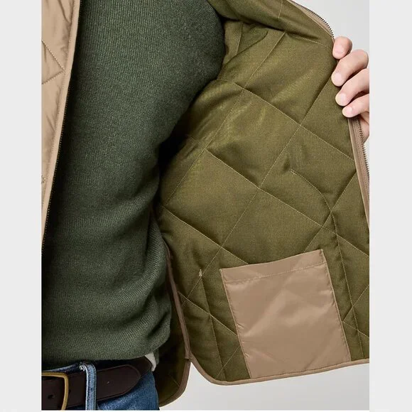 J. Crew Green Quilted Walker Vest - Size S
